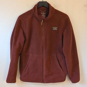 L.L. Bean Men's Rust Red Mountain Classic Fleece Jacket Hiking Outdoor Fall M